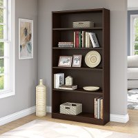Mocha Cherry 5-Shelf Bookcase - Universal