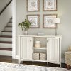 Antique White Storage Sideboard with Doors - Salinas