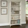 SAB132AW-03 Salinas Antique White 5-Shelf Bookcase - Bush Furniture
