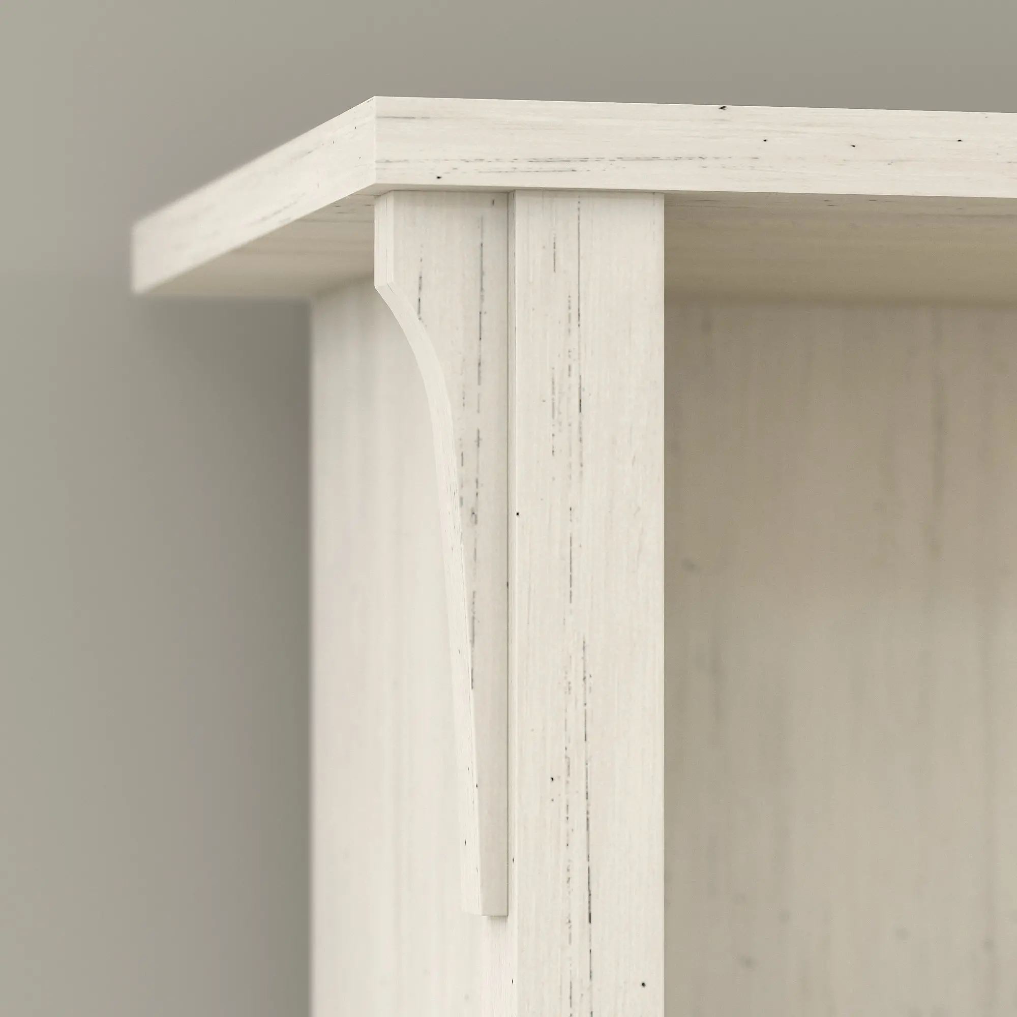 SAB132AW-03 Salinas Antique White 5-Shelf Bookcase-2