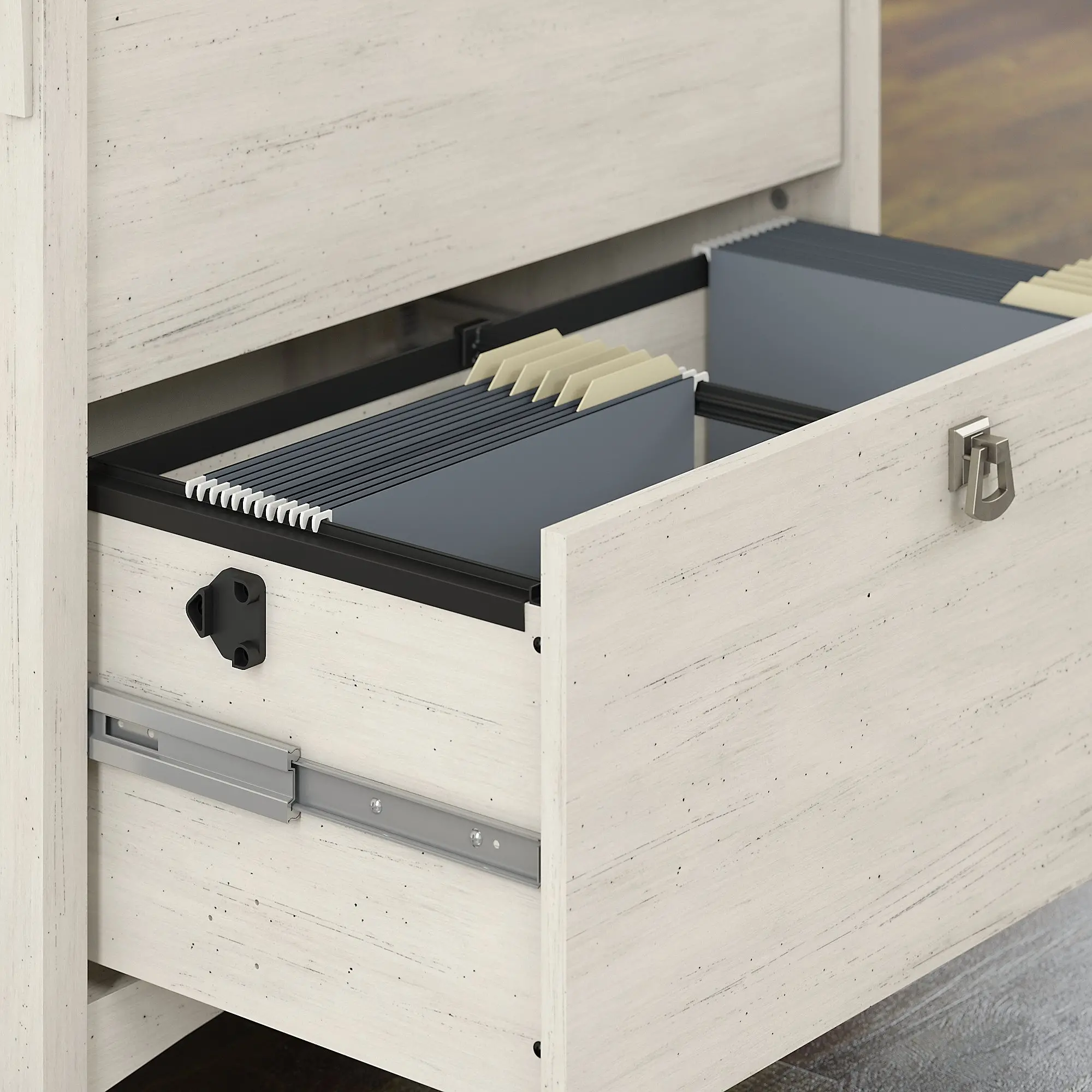 SAF132AW-03 Salinas Antique White 2 Drawer Lateral File Cabinet-2