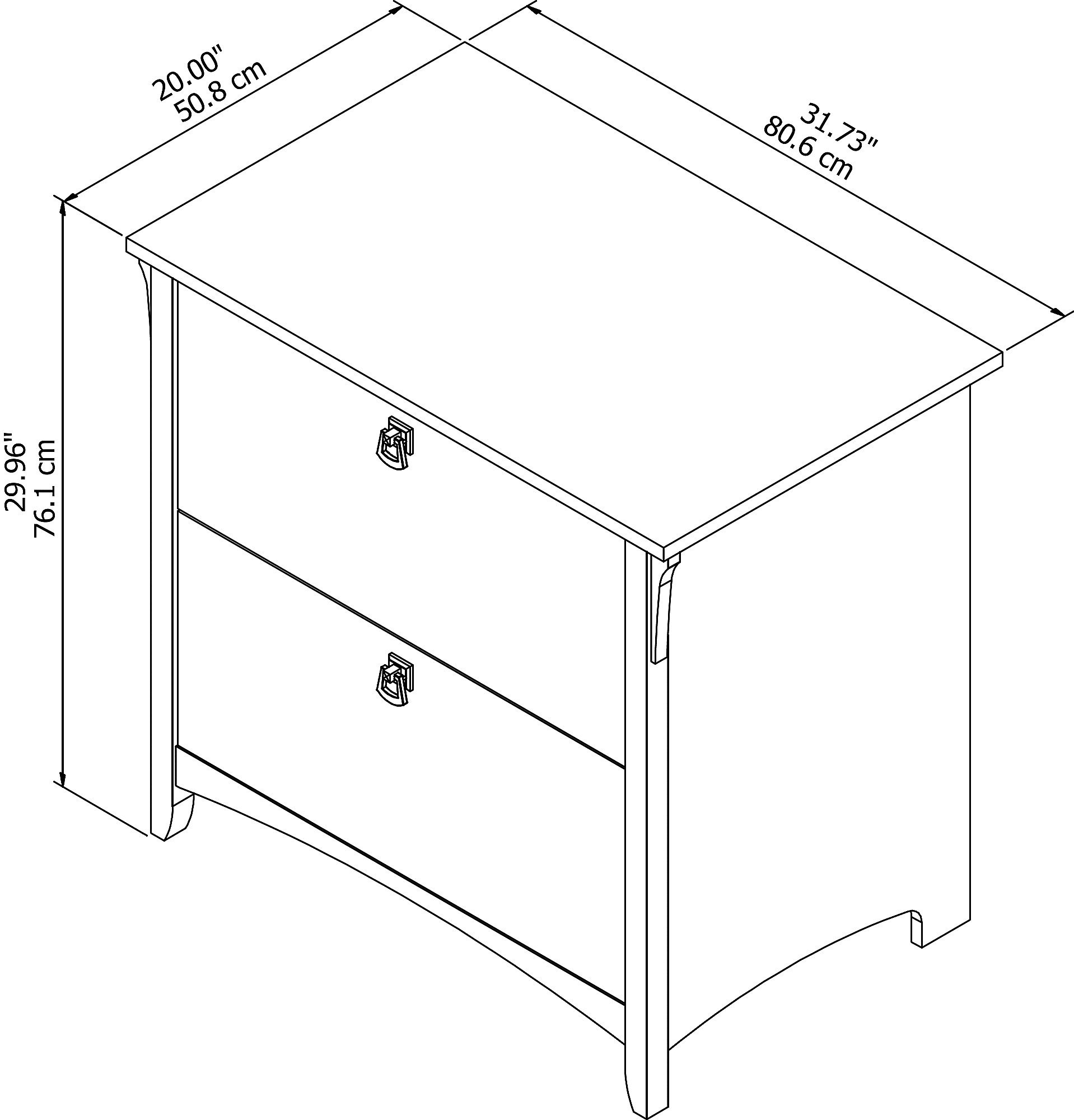 Salinas Antique White 2 Drawer Lateral File Cabinet-7