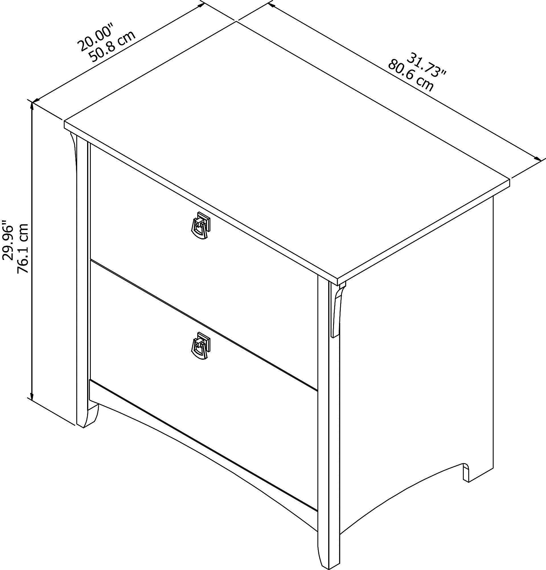 SAF132AW-03 Salinas Antique White 2 Drawer Lateral File Cabinet-7