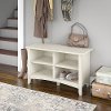 Antique White Shoe Storage Bench - Salinas