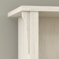Antique White Shoe Storage Bench - Salinas-3