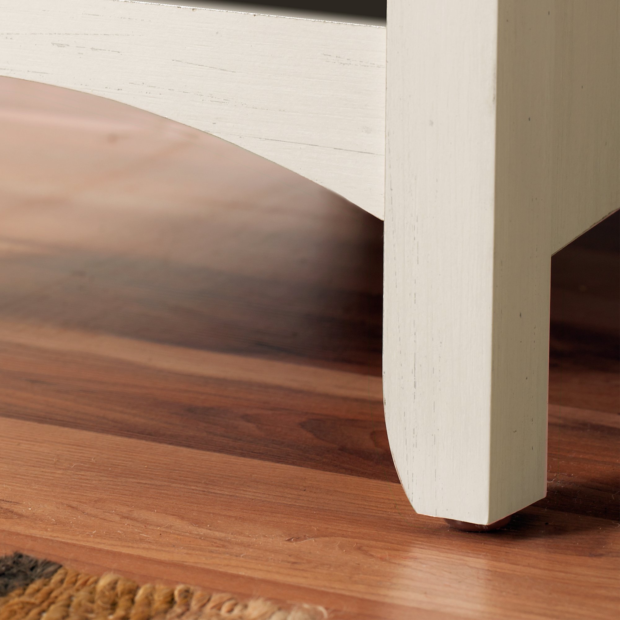 Salinas Antique White Shoe Storage Bench-4
