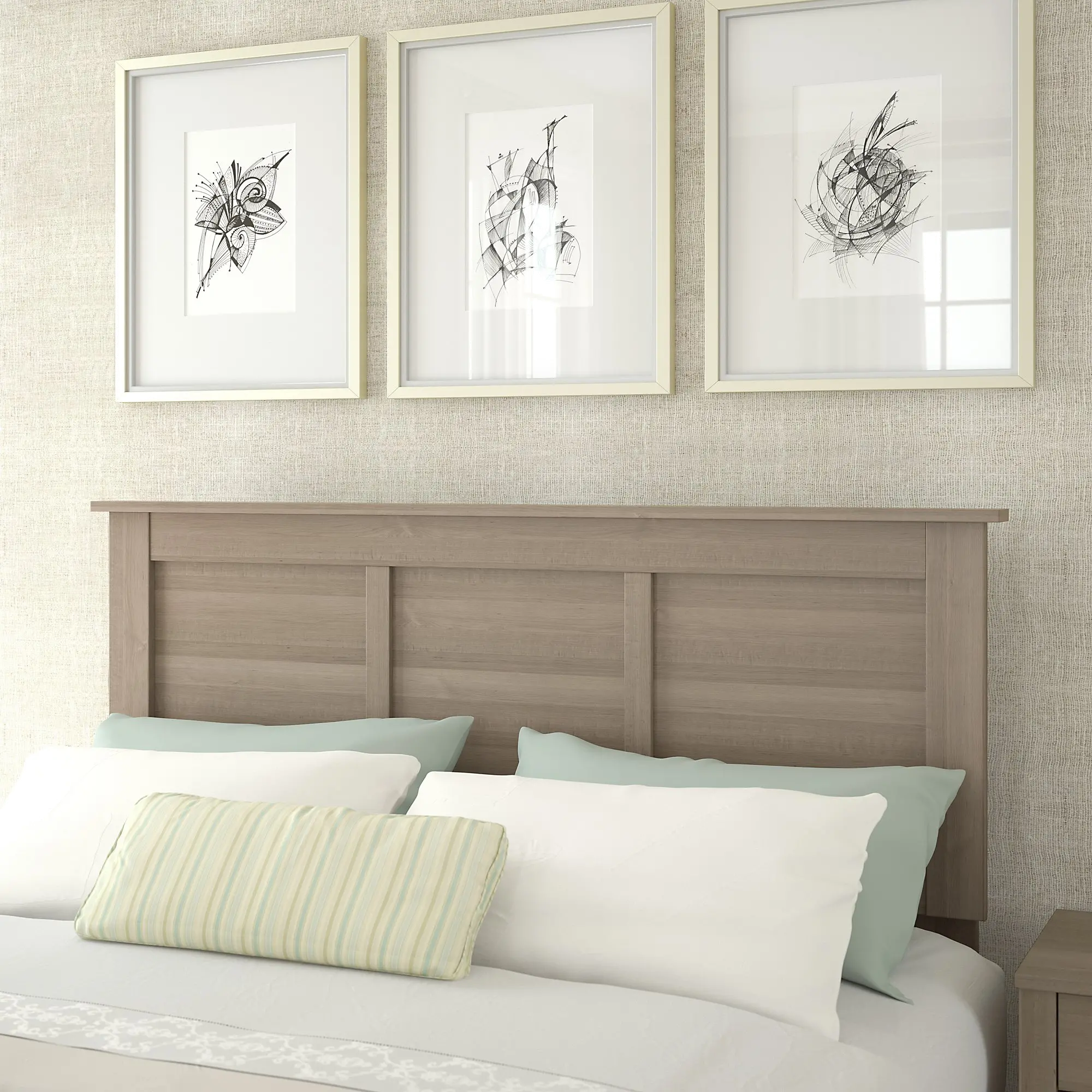 STQ165AG Ash Gray Full or Queen Headboard - Somerset-1