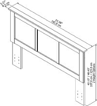 Ash Gray Full or Queen Headboard - Somerset-5