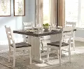 Bourbon County White Two-Tone 5 Piece Dining Set