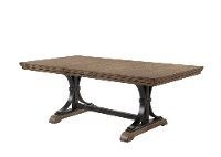 HM4280-30/TABLE Driftwood and Metal Trestle Dining Table - Metropolitan -2