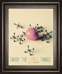 Enjoy the Little Things Ball and Jacks Framed Wall Art