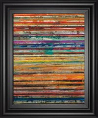 Multi Colored Shattered Earth Framed Wall Art
