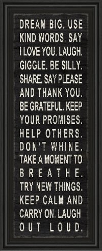 Dream Big Vertical Framed Wall Decor