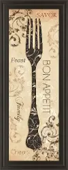 Bon Appetite Fork Framed Wall Art
