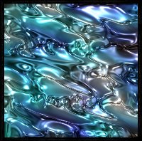 Metallic Ink Blue-Green Framed Wall Art