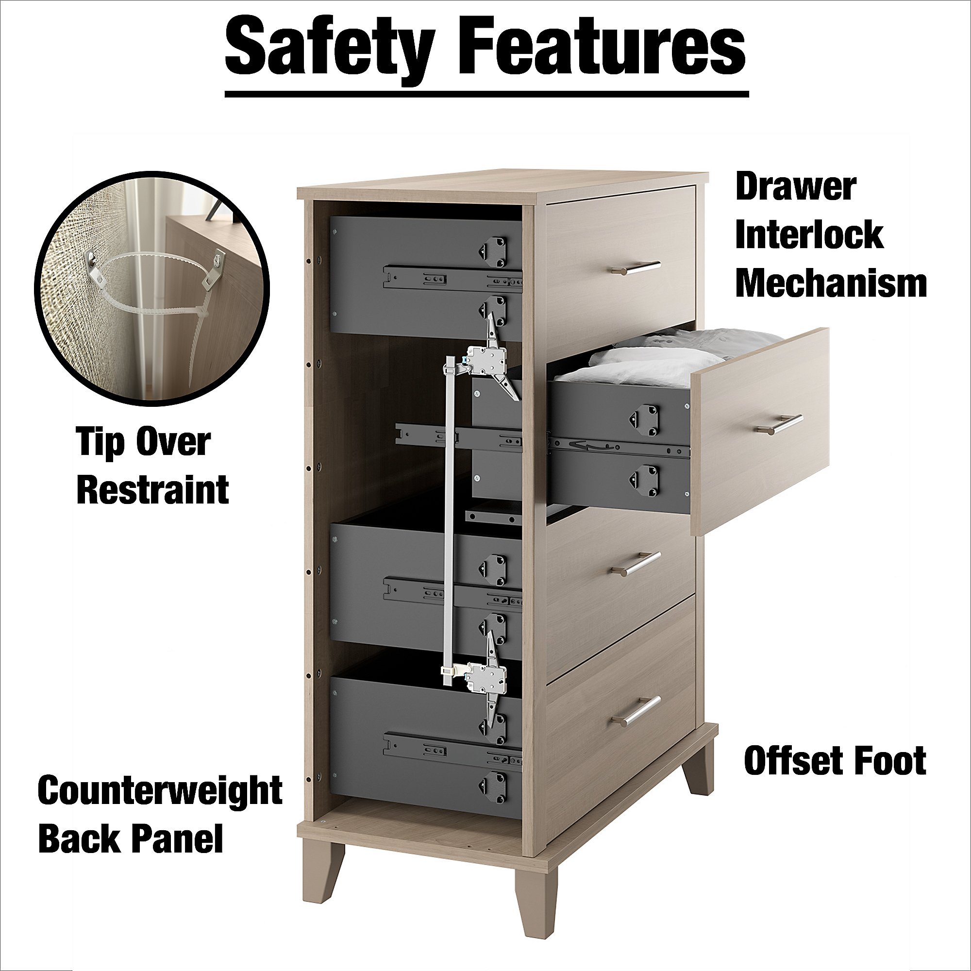 Ash Gray 4-Drawer Chest - Somerset-6