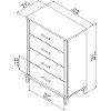 Ash Gray 4-Drawer Chest - Somerset-7