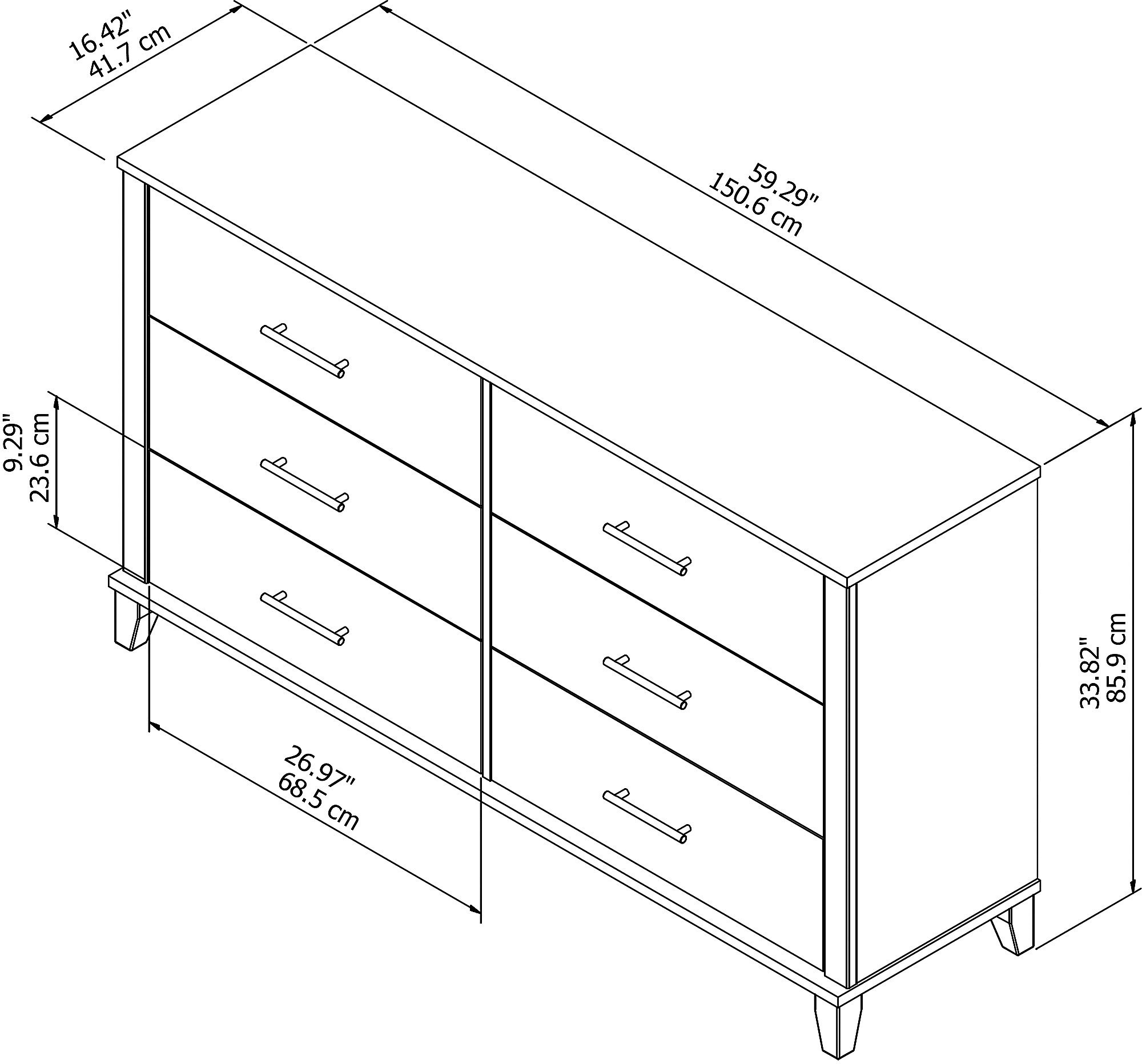 Ash Gray 6-Drawer Double Dresser - Somerset-7