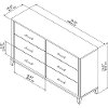 Ash Gray 6-Drawer Double Dresser - Somerset-7