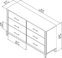 Ash Gray 6-Drawer Double Dresser - Somerset-7