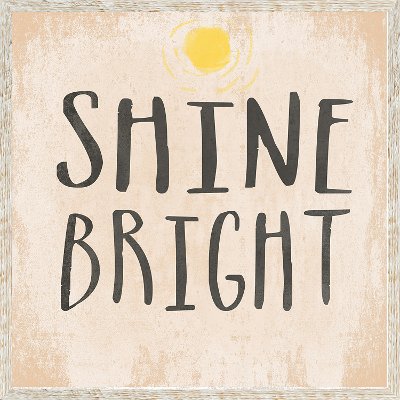 Shine Bright Inspirational Framed Wall Art
