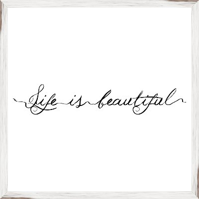 Life is Beautiful Elegant Framed Wall Art