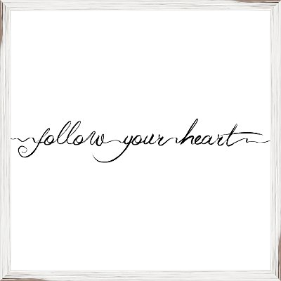 Elegant Follow Your Heart Framed Wall Art