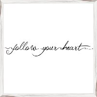 Elegant Follow Your Heart Framed Wall Decor