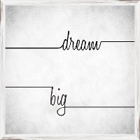Dream Big Elegant Script Framed Wall Art