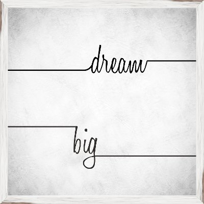 Dream Big Elegant Script Framed Wall Art