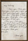 My Darling, I Love You Framed Wall Decor