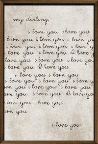 My Darling, I Love You Framed Wall Decor