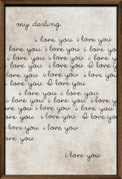 My Darling, I Love You Framed Wall Decor