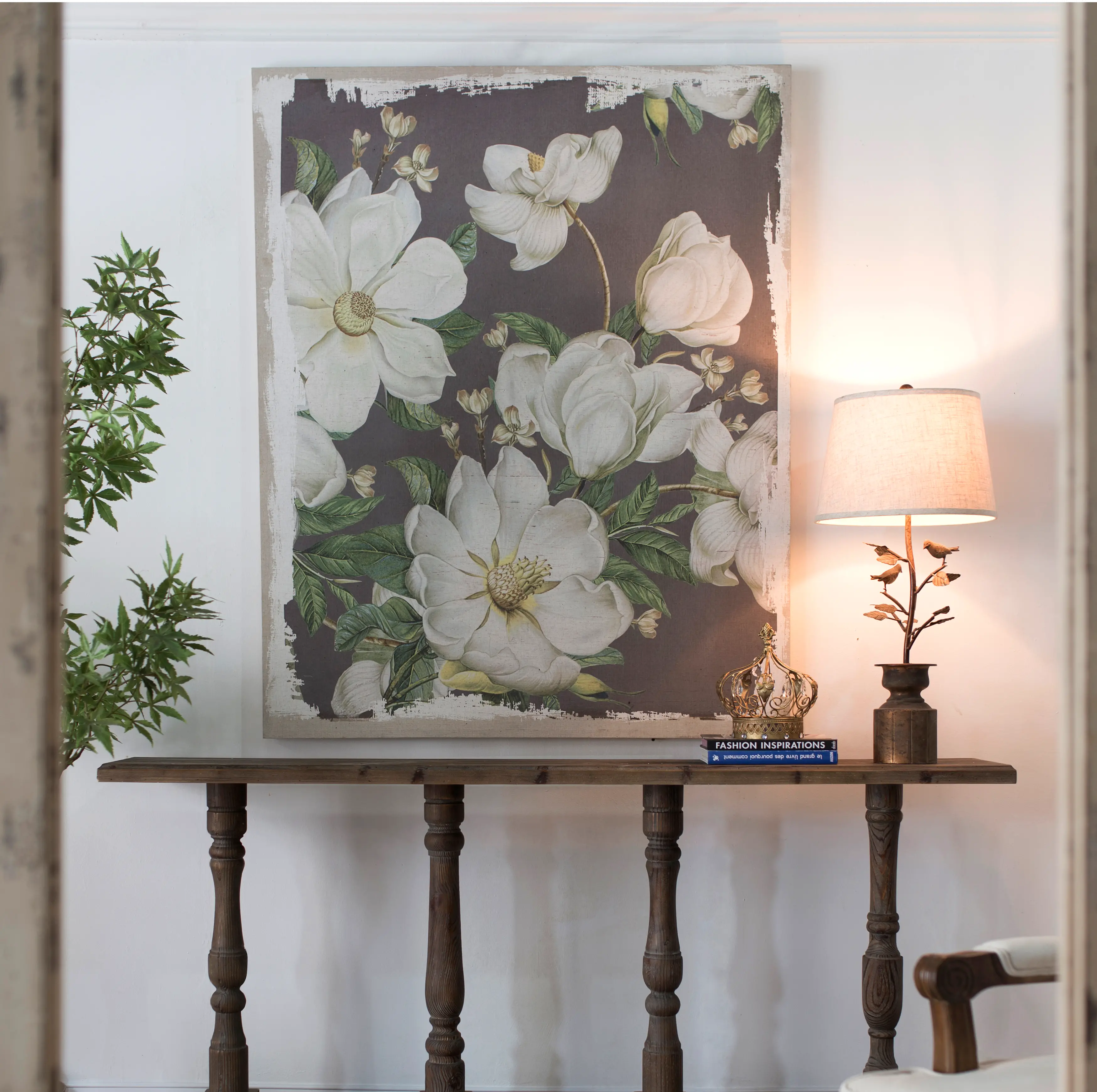 Magnolia Blooms Canvas Wall Art-2