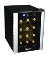 AB-WINE12S Black and Silver 12 Bottle Thermoelectric Wine Cooler