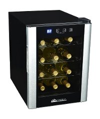 AB-WINE12S Black and Silver 12 Bottle Thermoelectric Wine Cooler