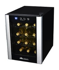 AB-WINE12S Black and Silver 12 Bottle Thermoelectric Wine Cooler-3