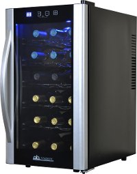 AB-WINE18S Black and Silver 18 Bottle Thermoelectric Wine Cooler