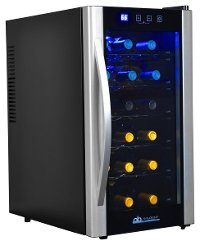 AB-WINE18S Black and Silver 18 Bottle Thermoelectric Wine Cooler-4
