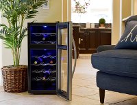 AB-WINE21DS Black and Silver 21 Bottle Thermoelectric Wine Cooler-3