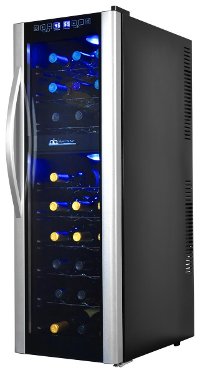 AB-WINE27DS Black and Silver 27 Bottle Thermoelectric Wine Cooler