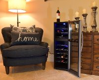 AB-WINE27DS Black and Silver 27 Bottle Thermoelectric Wine Cooler-2