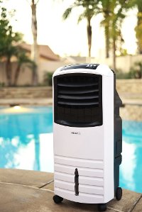 AF-1000W White and Black Portable Evaporative Cooler - 300 sq ft-1