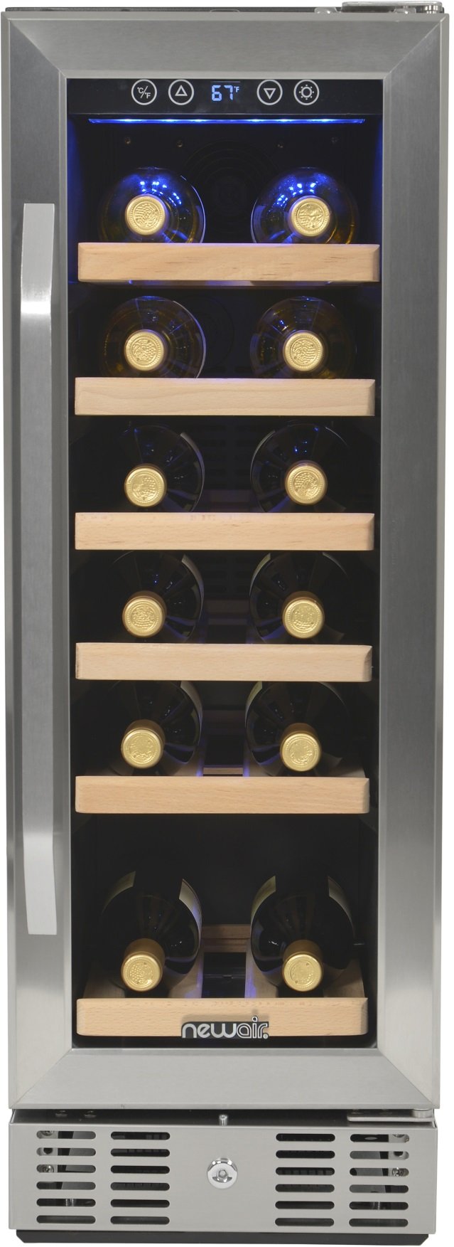 AWR-190SB Stainless Steel/ Black 19 Bottle Wine Cooler-1