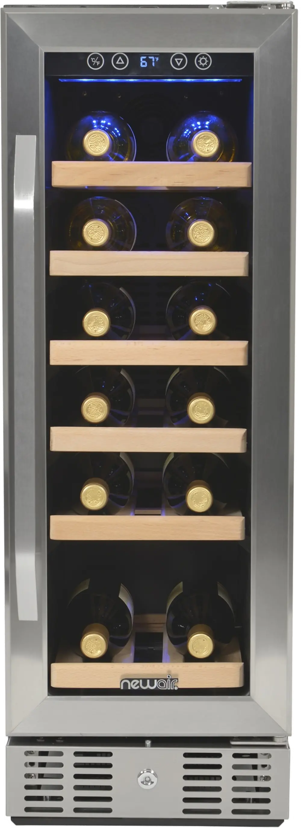 AWR-190SB Stainless Steel/ Black 19 Bottle Wine Cooler-1