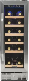 AWR-190SB Stainless Steel/ Black 19 Bottle Wine Cooler