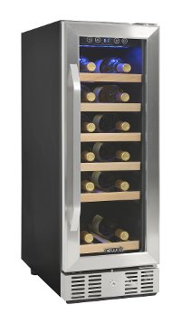 AWR-190SB Stainless Steel/ Black 19 Bottle Wine Cooler-2