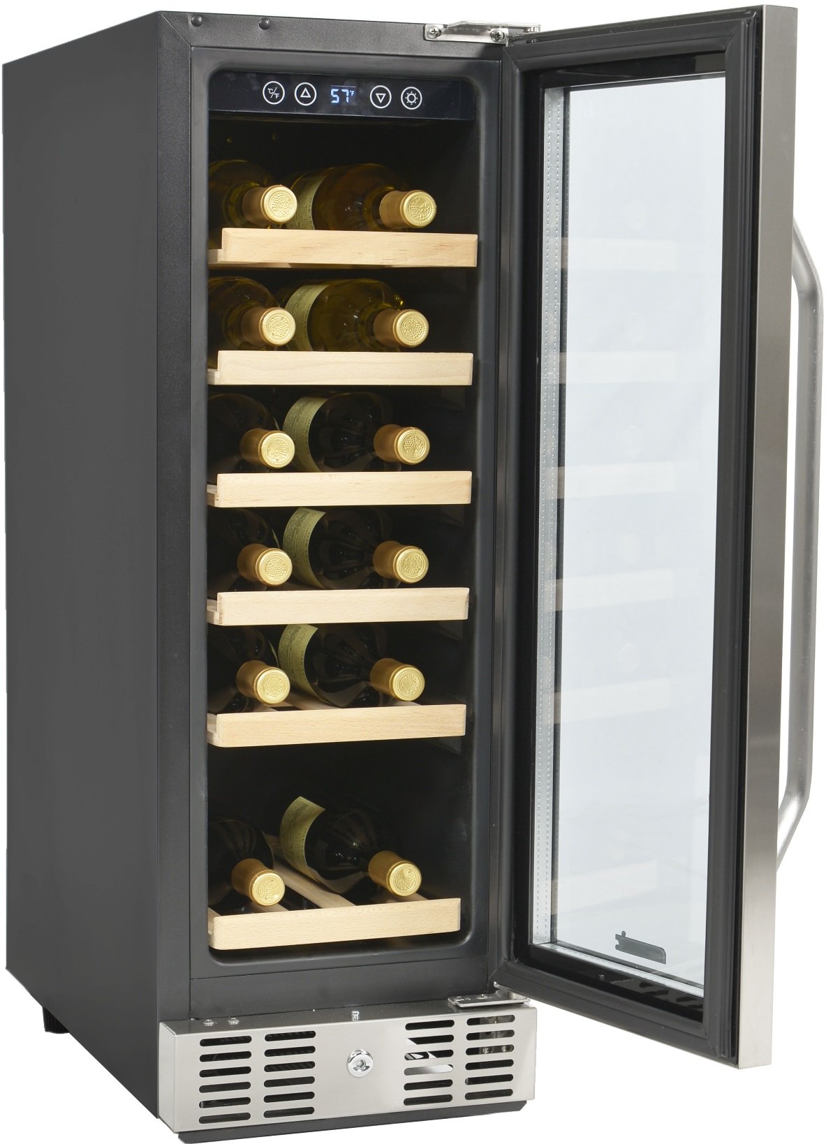 AWR-190SB Stainless Steel/ Black 19 Bottle Wine Cooler-3
