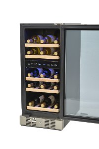 AWR-290DB Stainless Steel/ Black 29 Bottle Wine Cooler-2