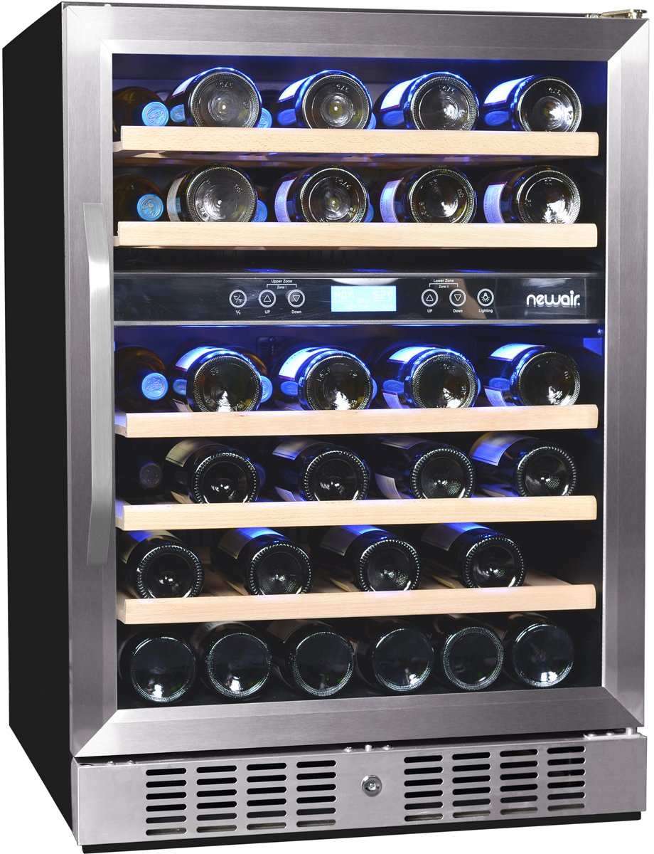 AWR-460DB Stainless Steel/ Black 46 Bottle Wine Cooler-1